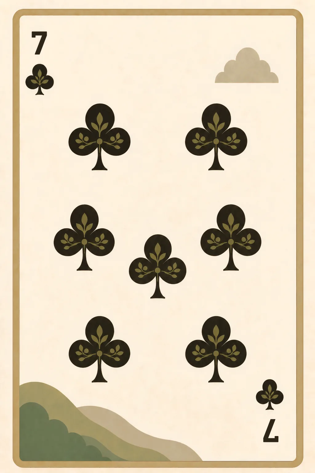 7 of Clubs playing card