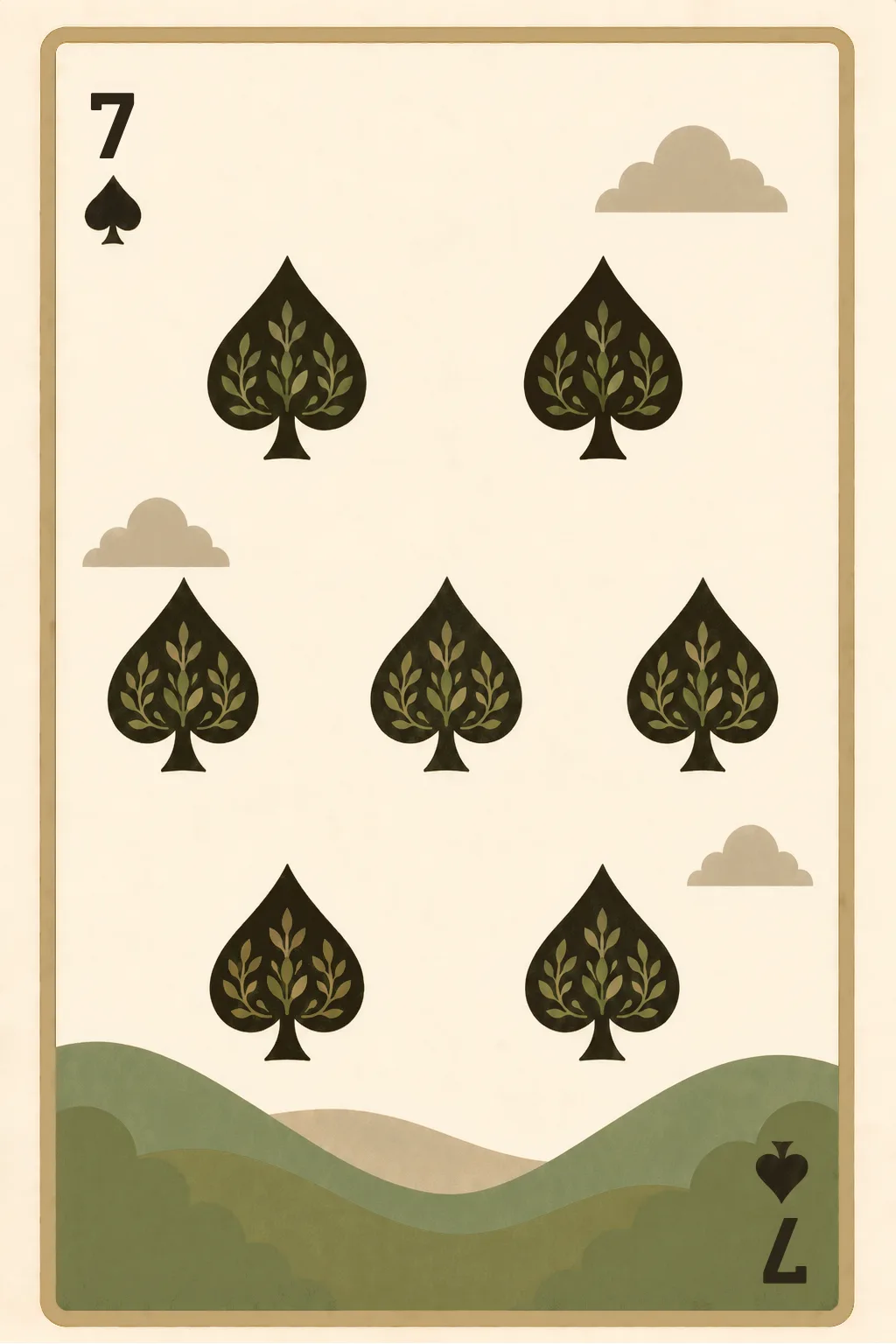 7 of Spades playing card