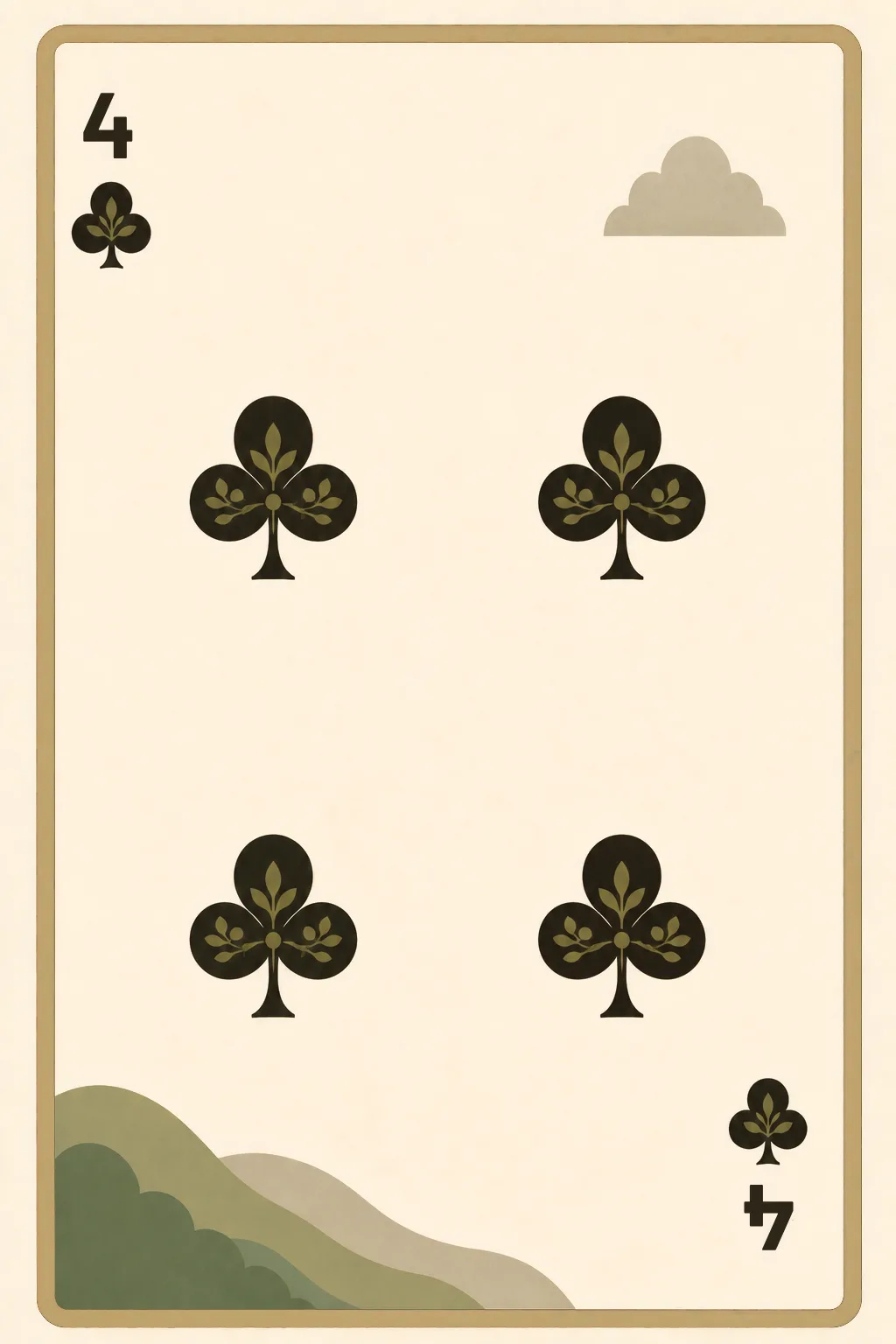 4 of Clubs playing card