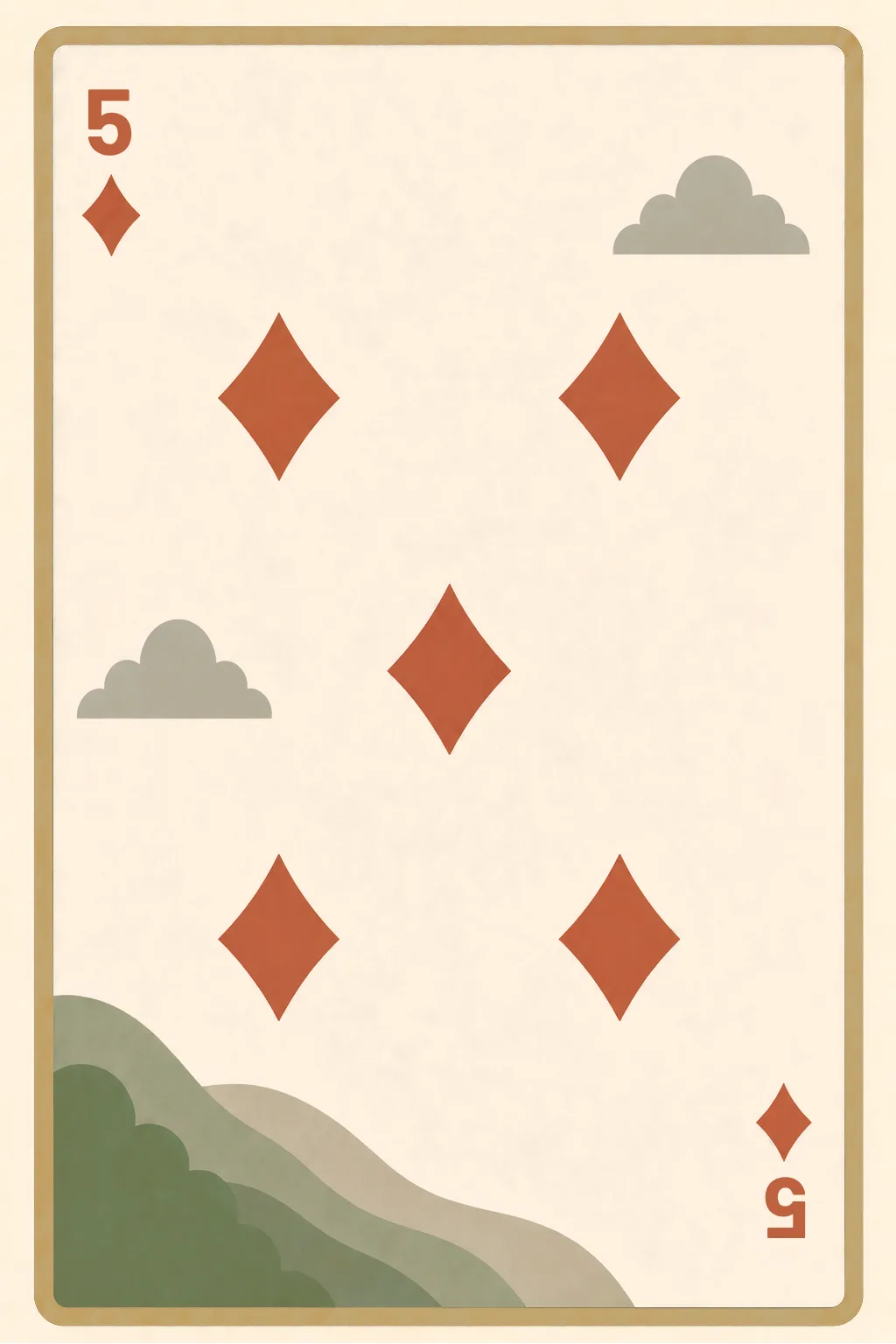 5 of Diamonds playing card