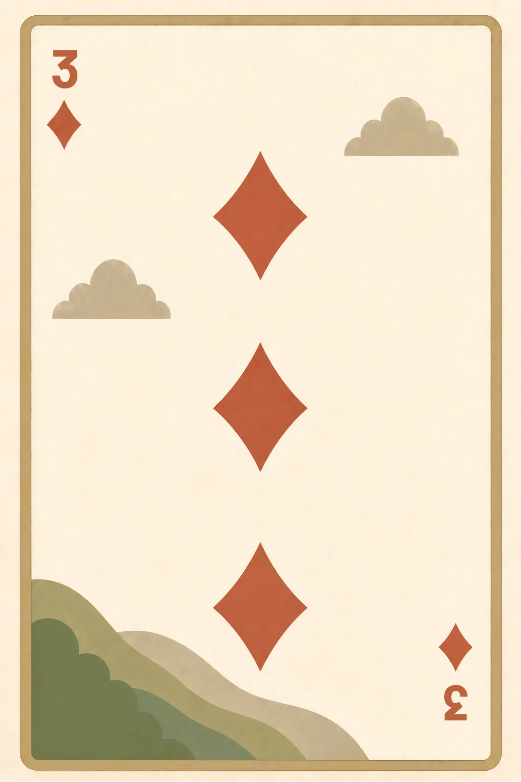3 of Diamonds playing card