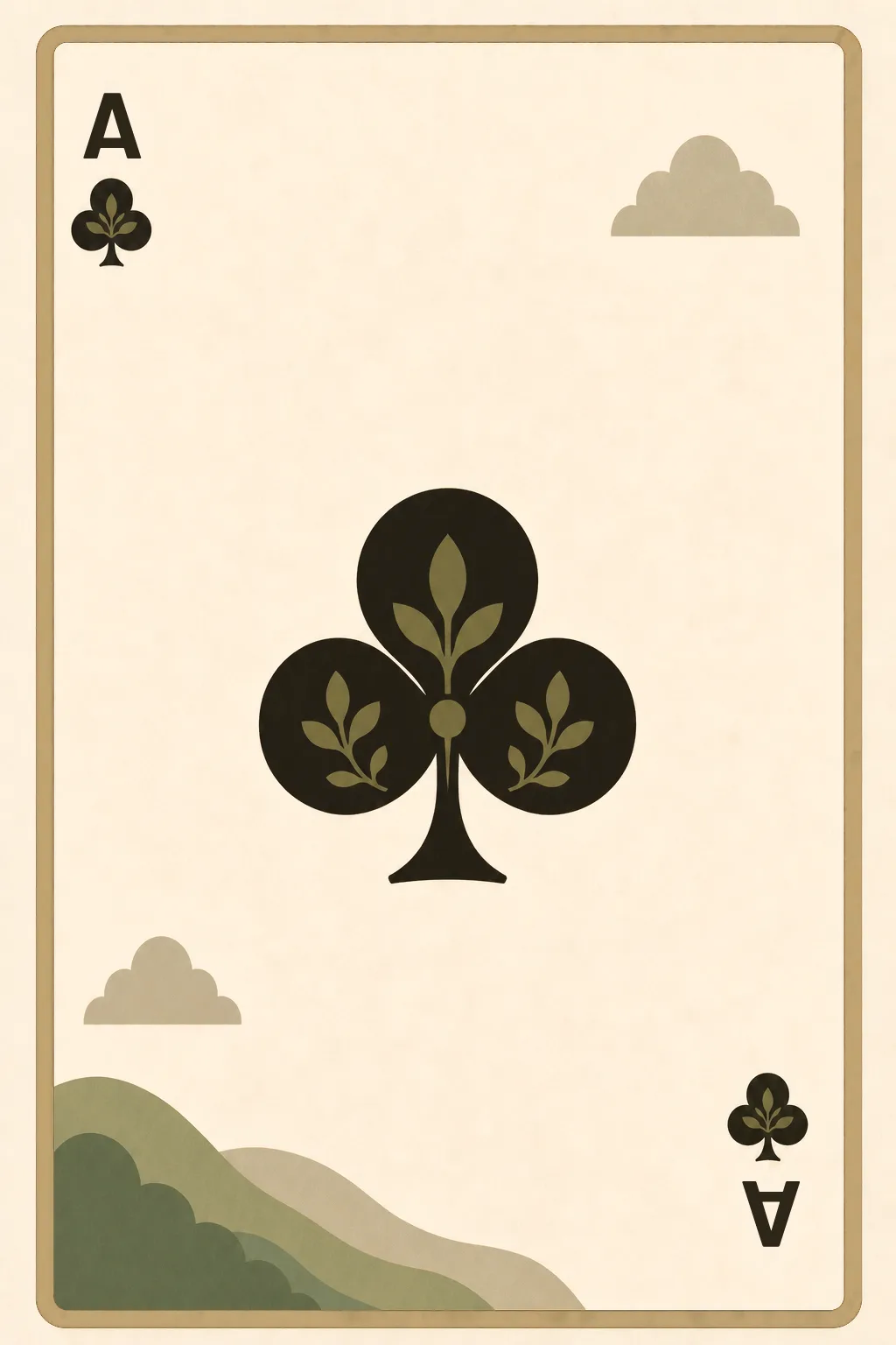 Ace of Clubs playing card