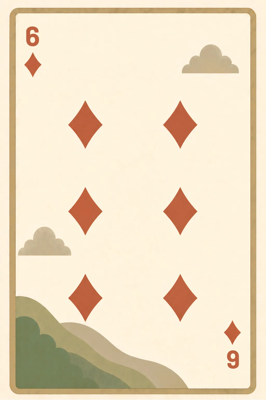 6 of Diamonds playing card