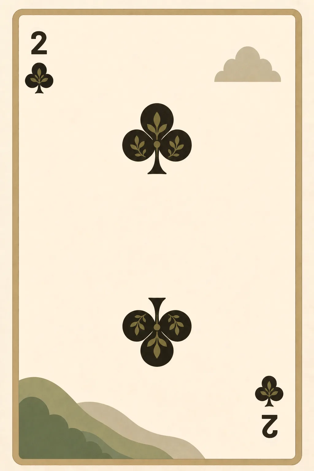 2 of Clubs playing card
