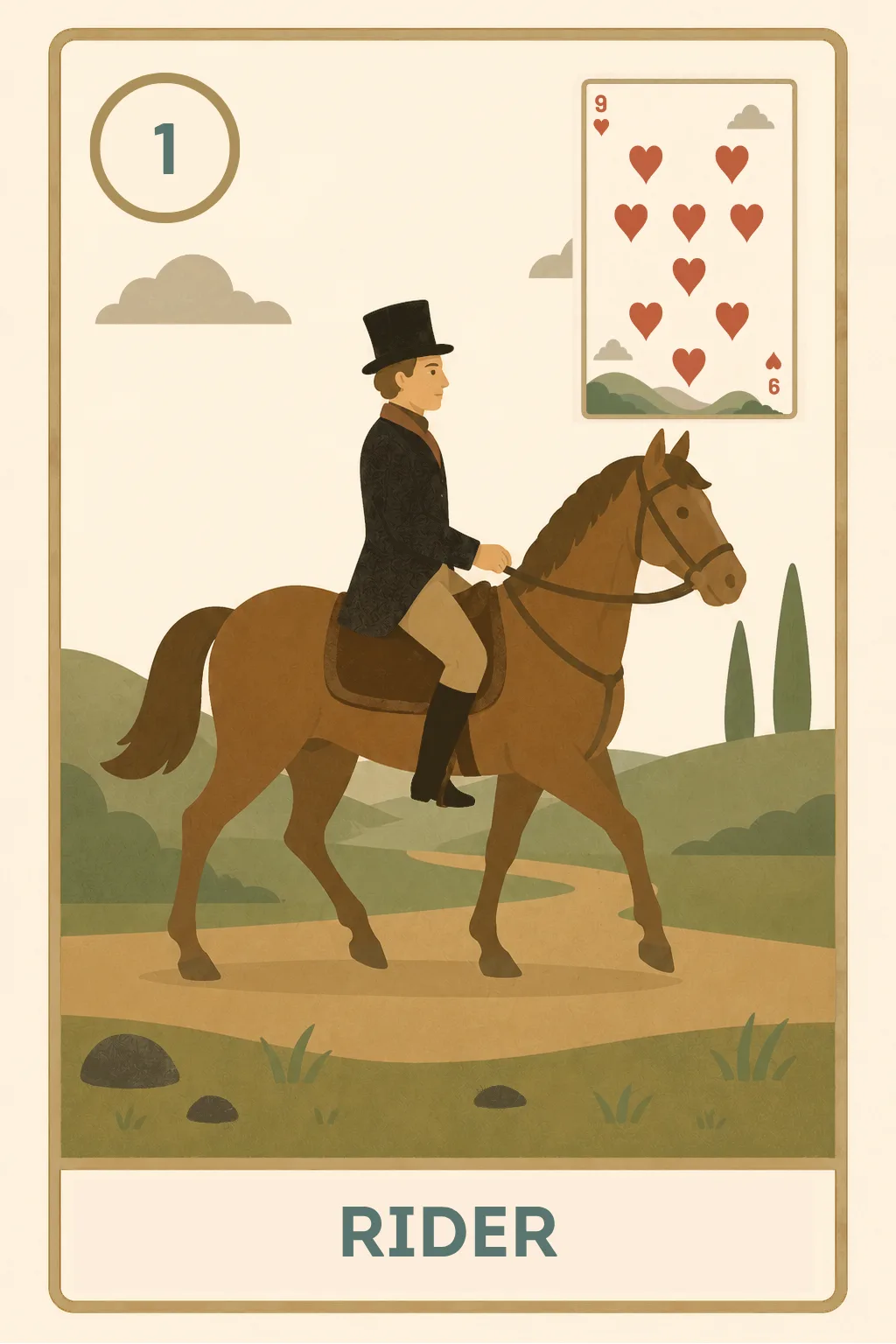 The Rider Lenormand card