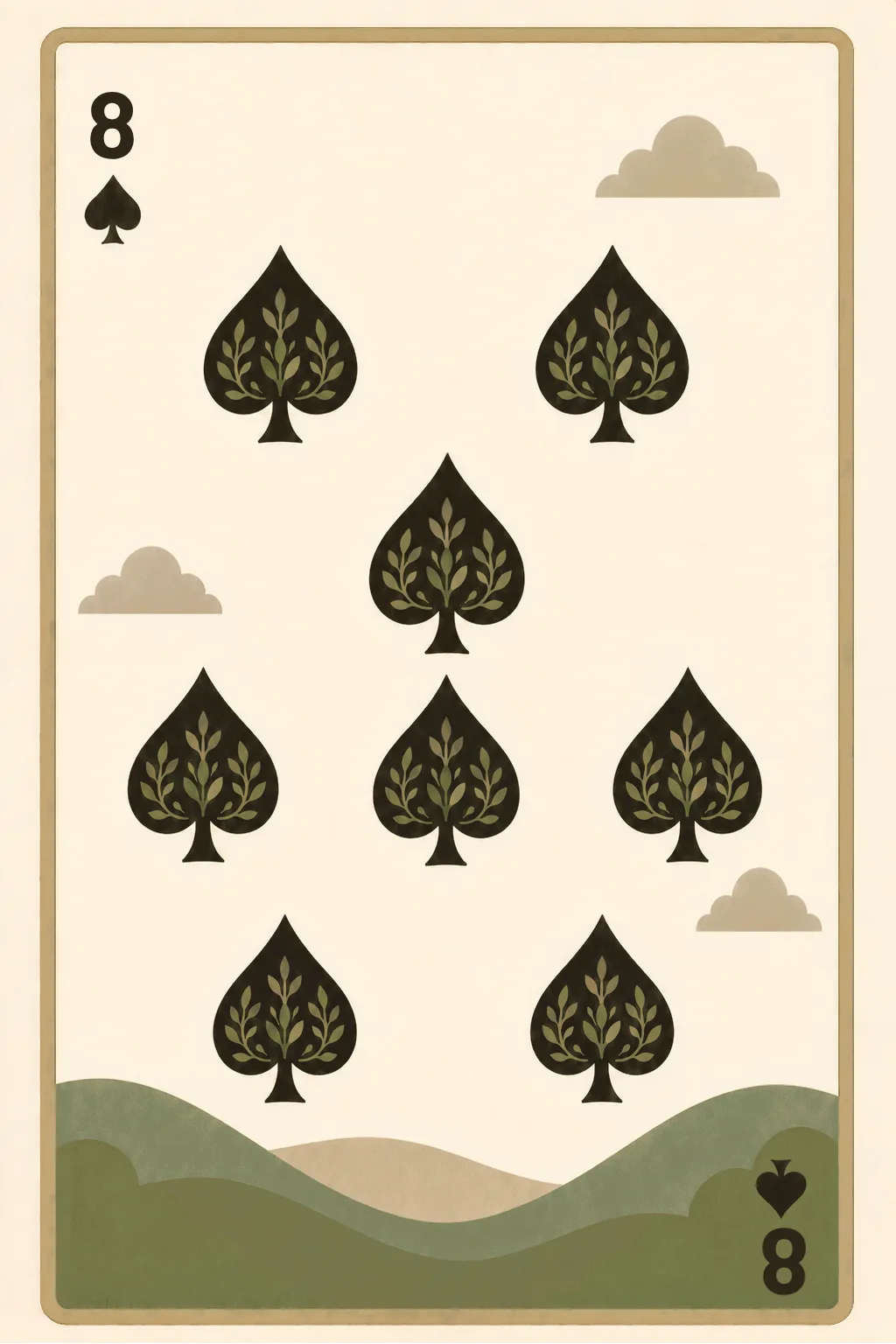 8 of Spades playing card