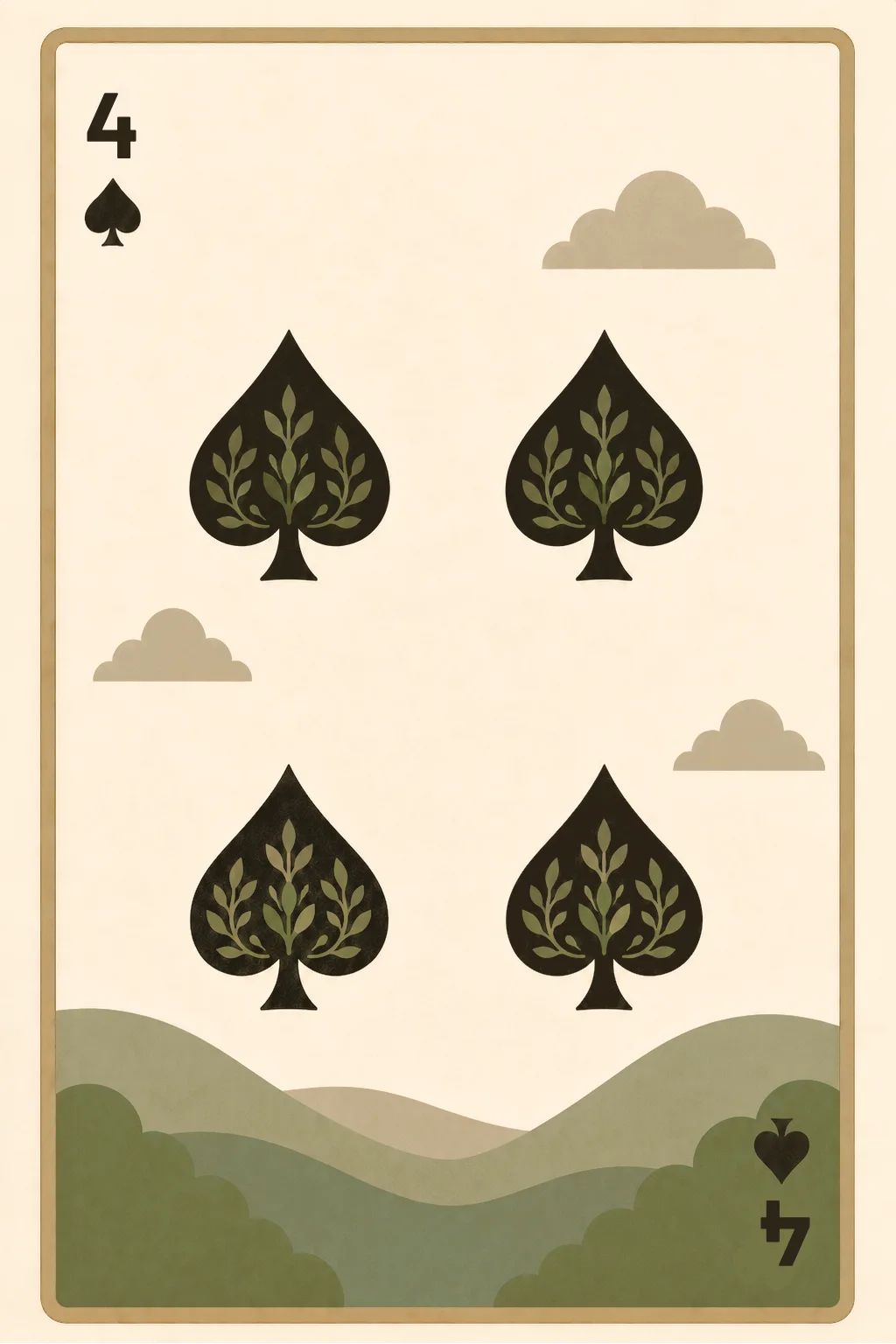 4 of Spades playing card
