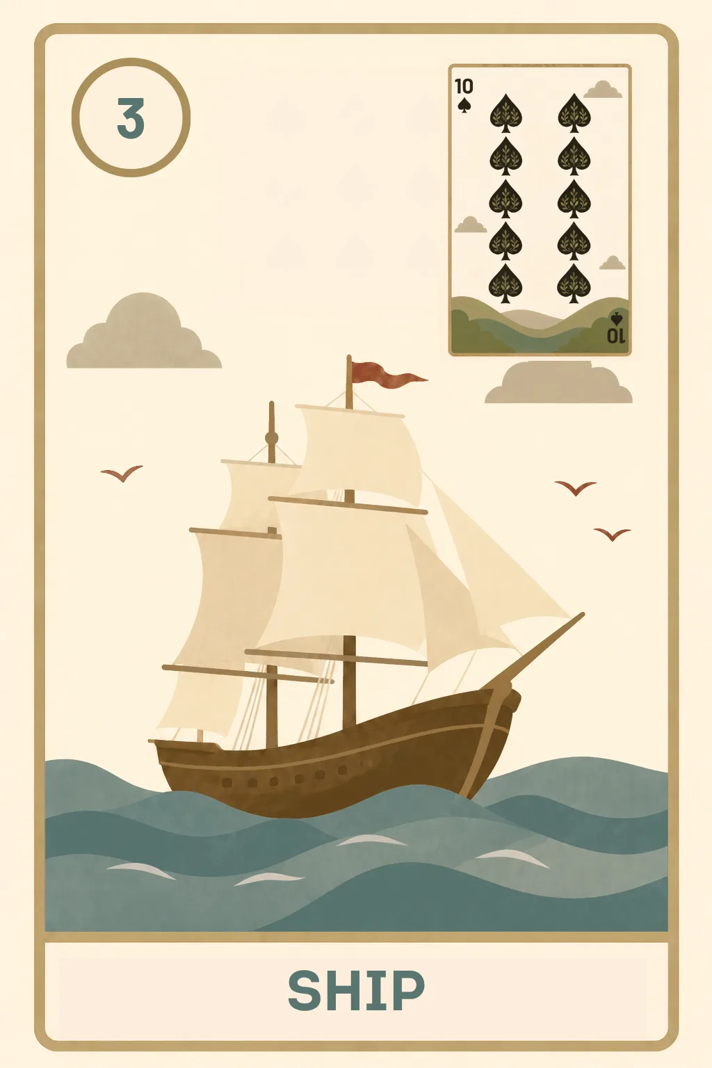 The Ship Lenormand card